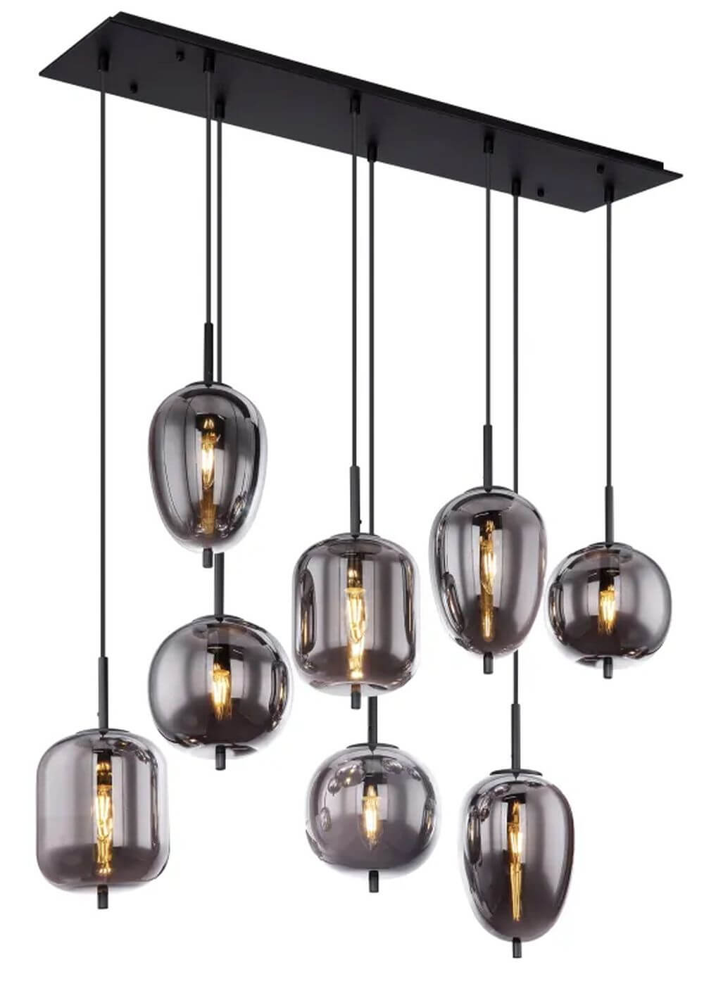 Globo Lighting Blacky lampe suspendue x40 W blanc-fumé 15345-8