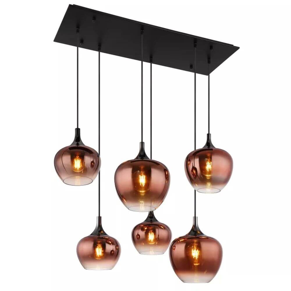 Globo Lighting Maxy lampe suspendue 6x40 W noir 15548-6HG