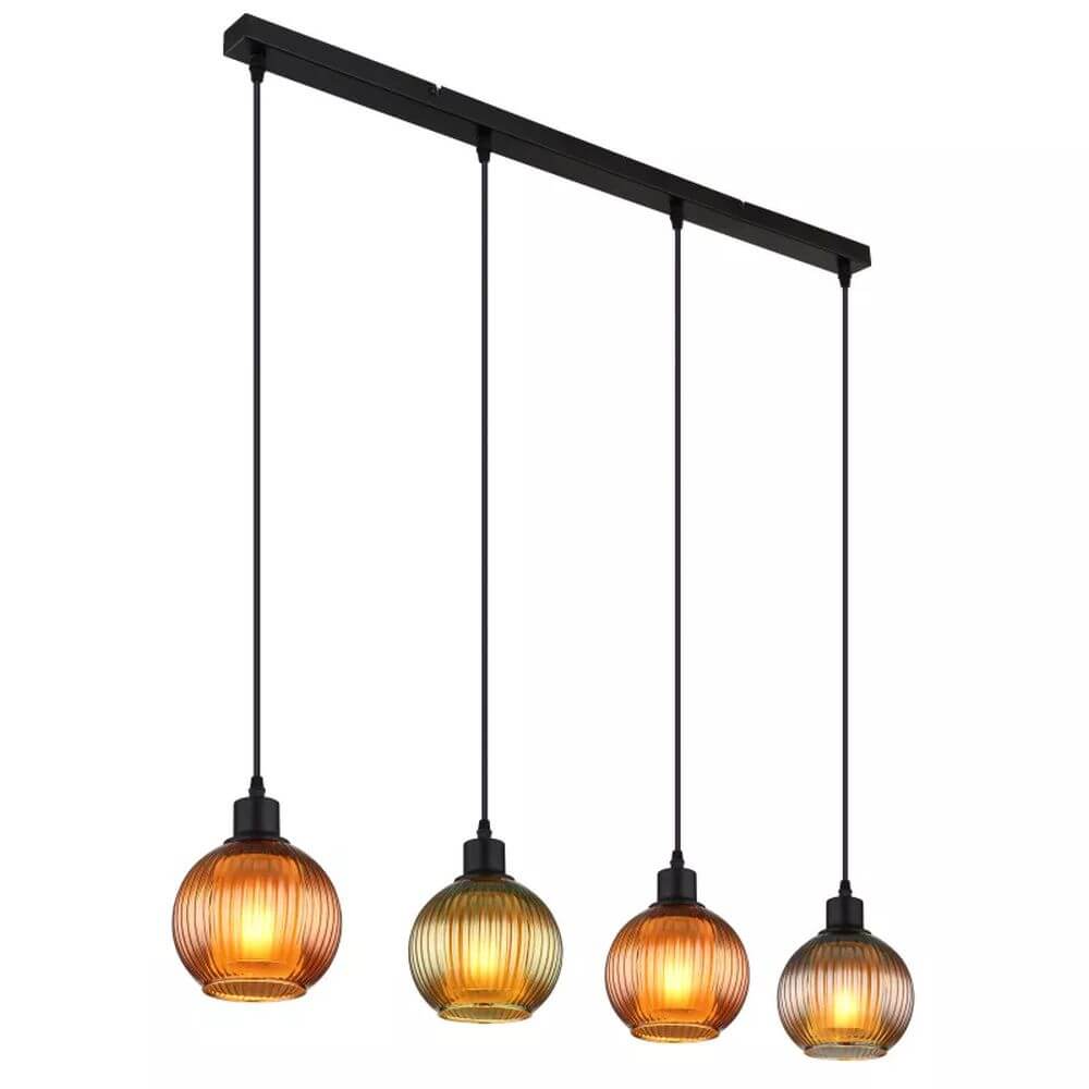 Globo Lighting Zumba lampe suspendue 4x25 W noir-multicolore 15638-4