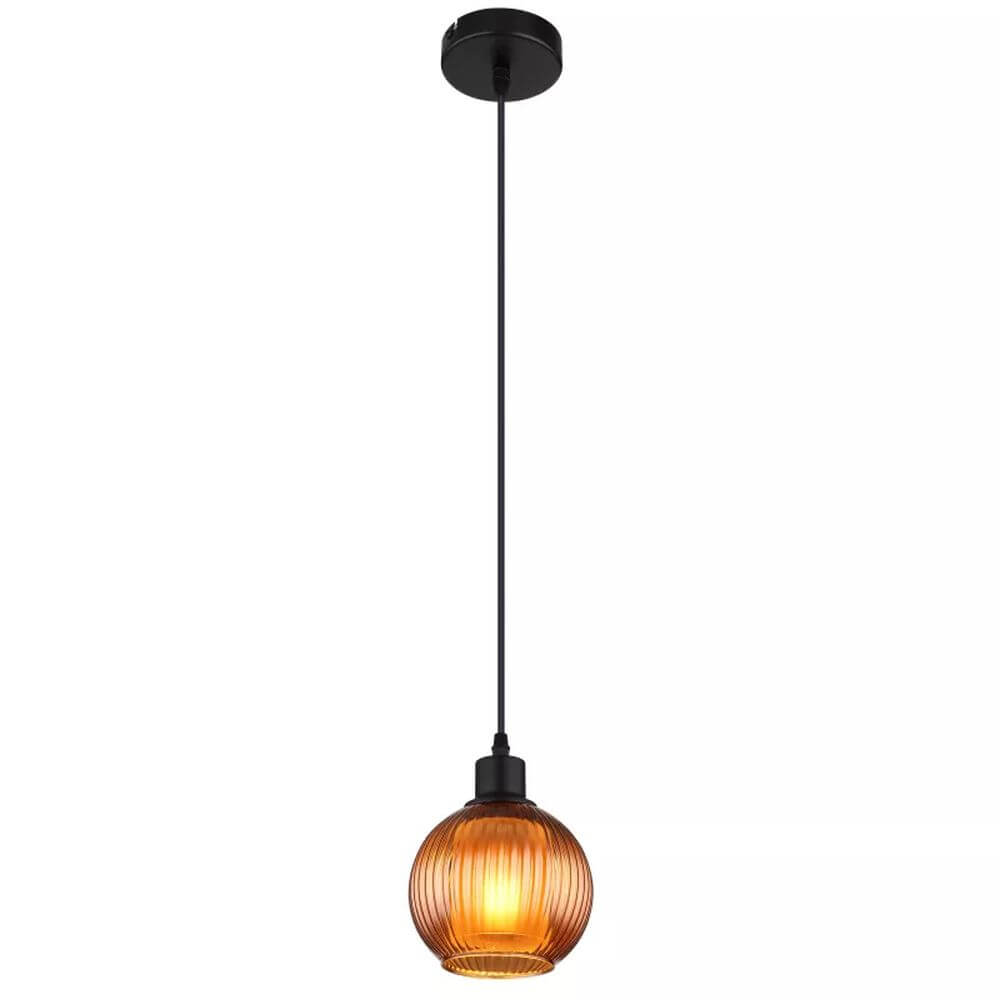 Globo Lighting Zumba lampe suspendue 1x25 W noir-marron 15638B