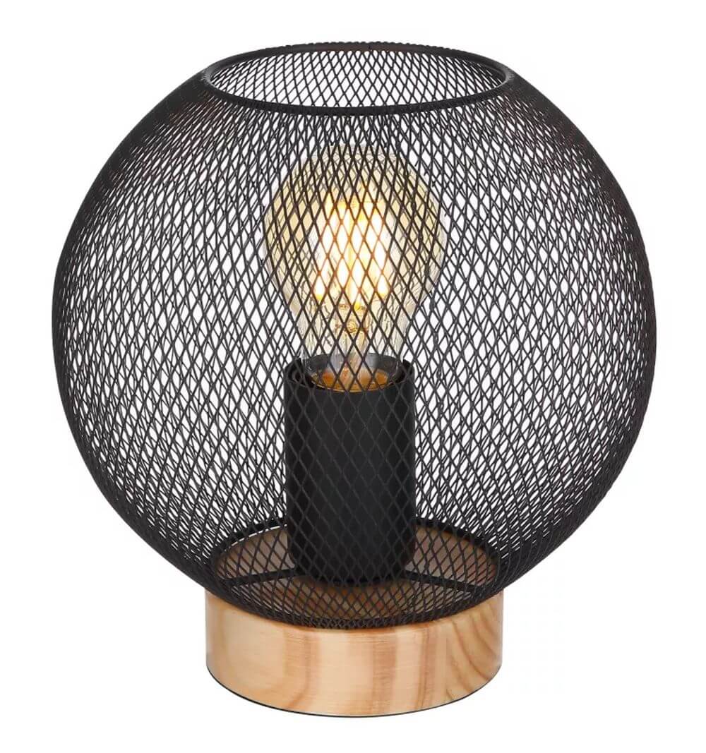 Globo Lighting Pablo lampe de table 1x60 W noir-marron 15663T