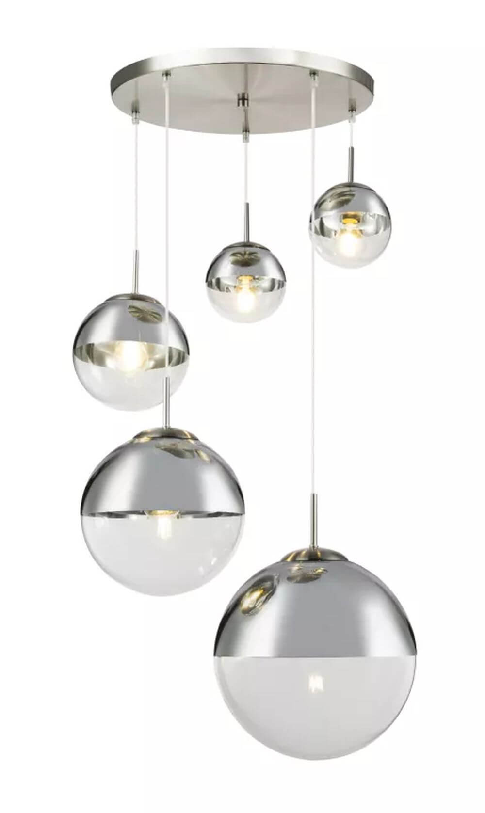 Globo Lighting Varus lampe suspendue 5x25 W transparent 15851-5