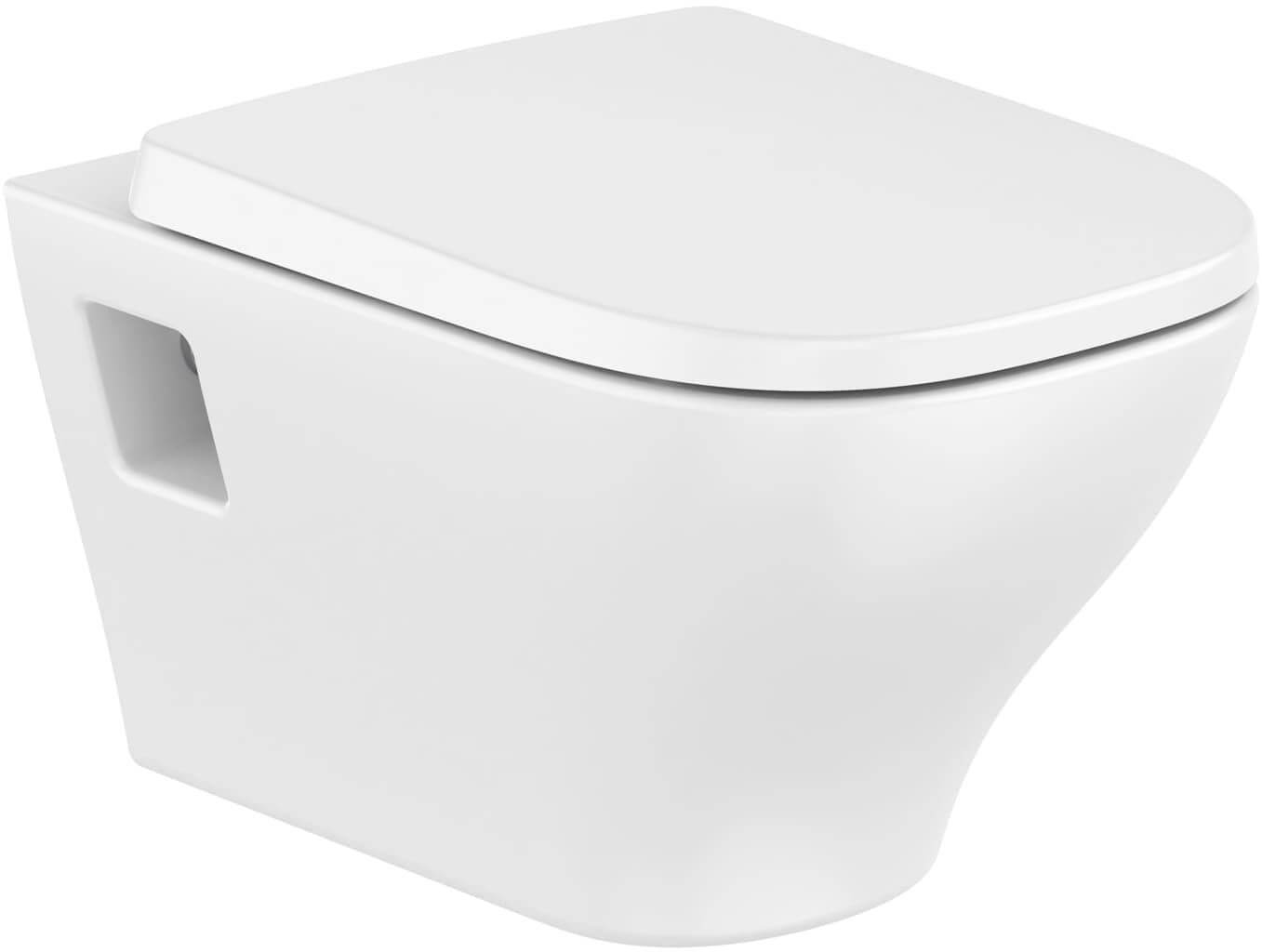 Roca Optica cuvette de wc suspendue sans bride avec vortex blanc brillant A346V14000