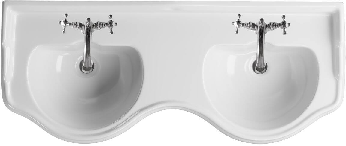 Kerasan Retro lavabo 100x54 cm classique-de meuble blanc brillant 104801