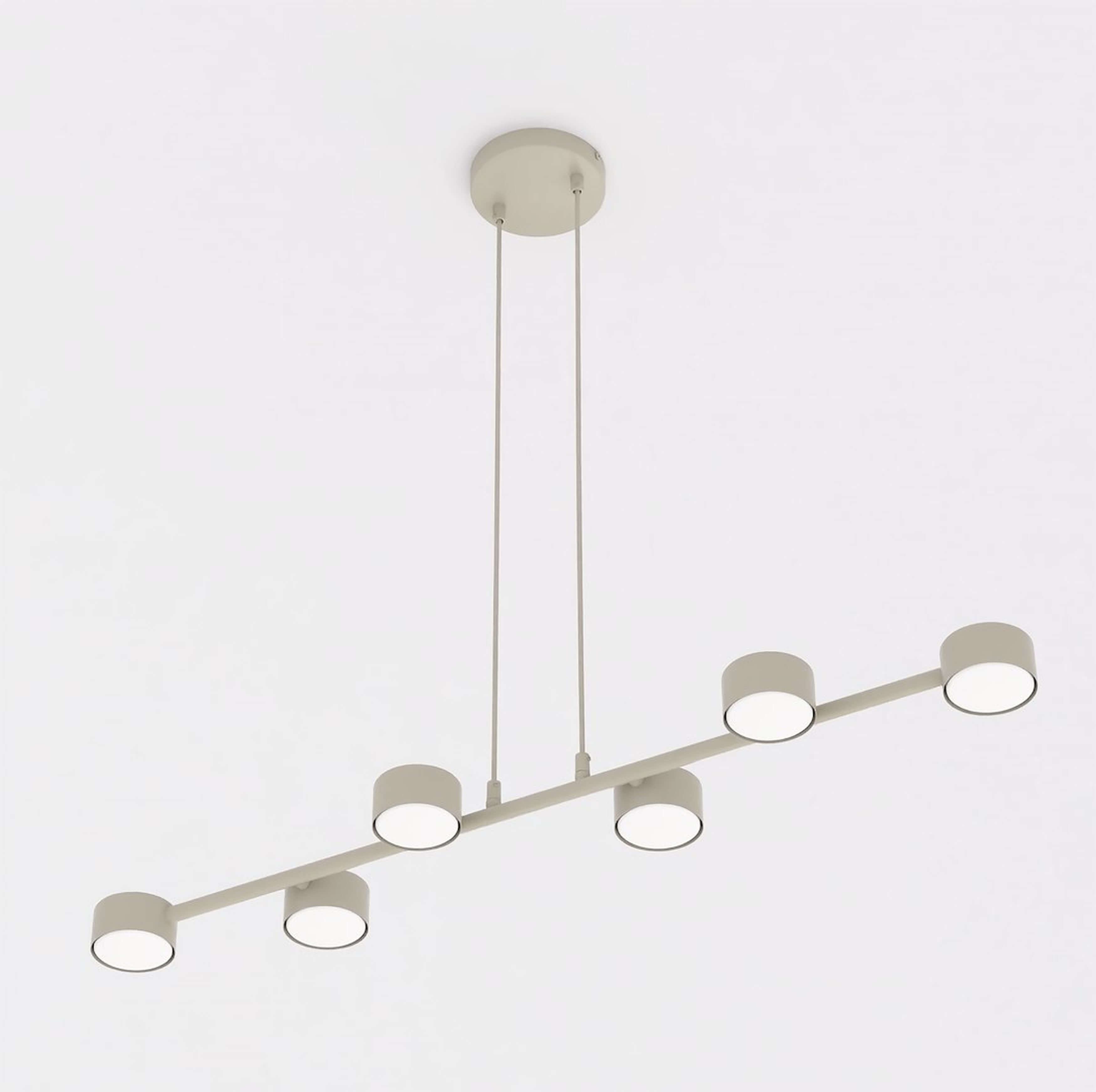 Emibig Megara lampe suspendue 6x10 W beige 1707/6