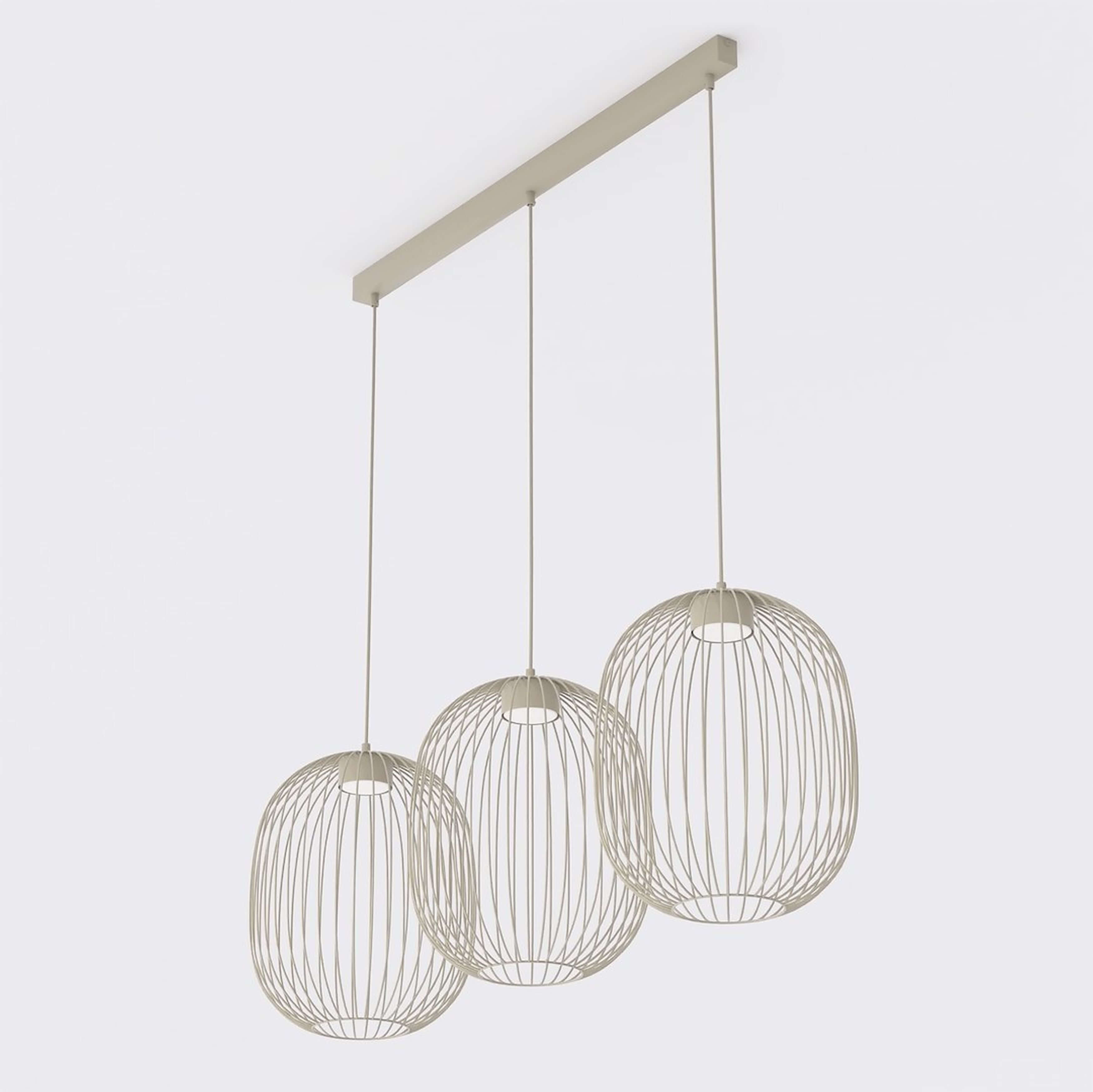 Emibig Mantra lampe suspendue 3x10 W beige 1701/3
