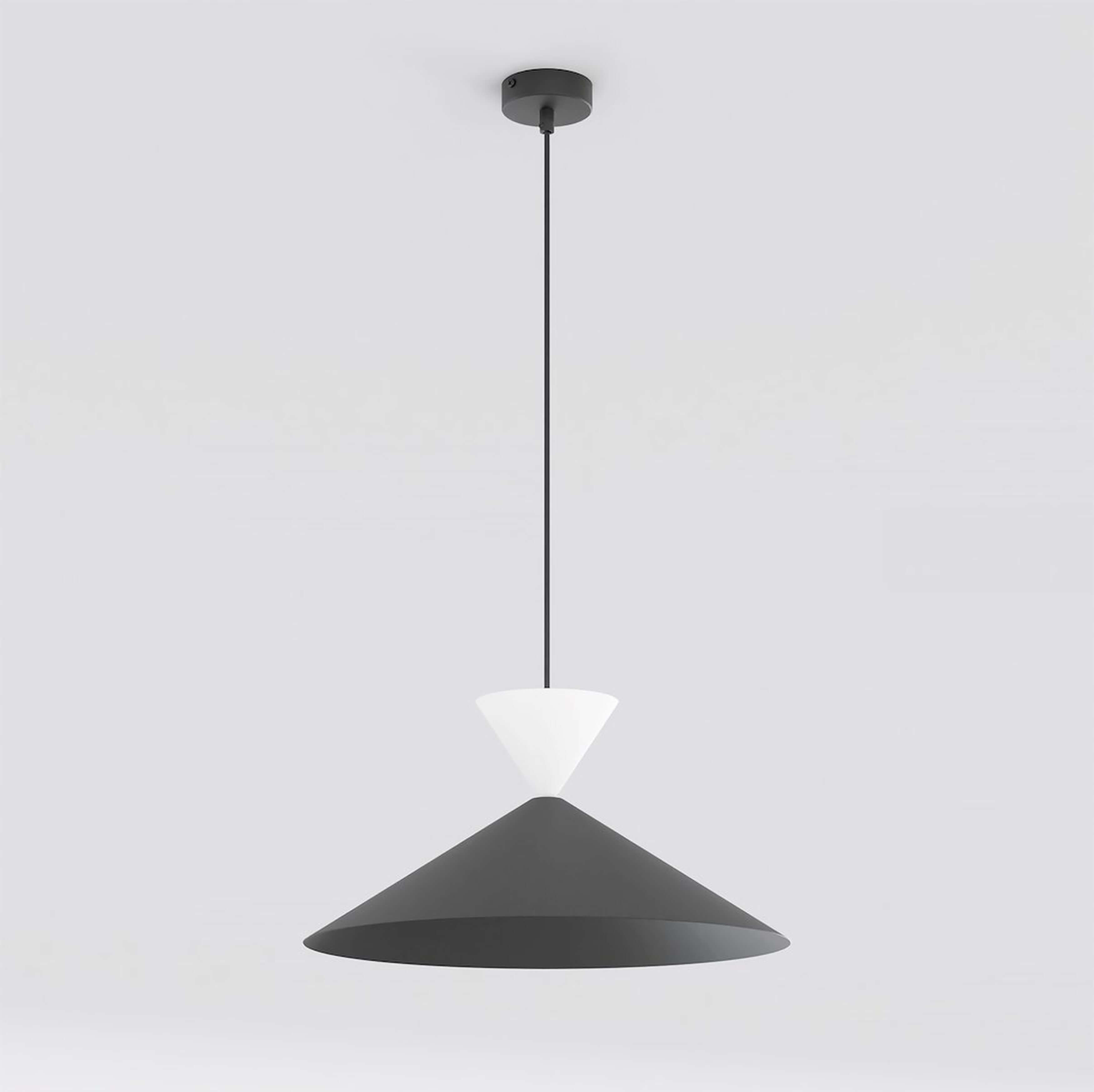 Emibig Ralf lampe suspendue 1x10 W blanc-noir 1747/1M
