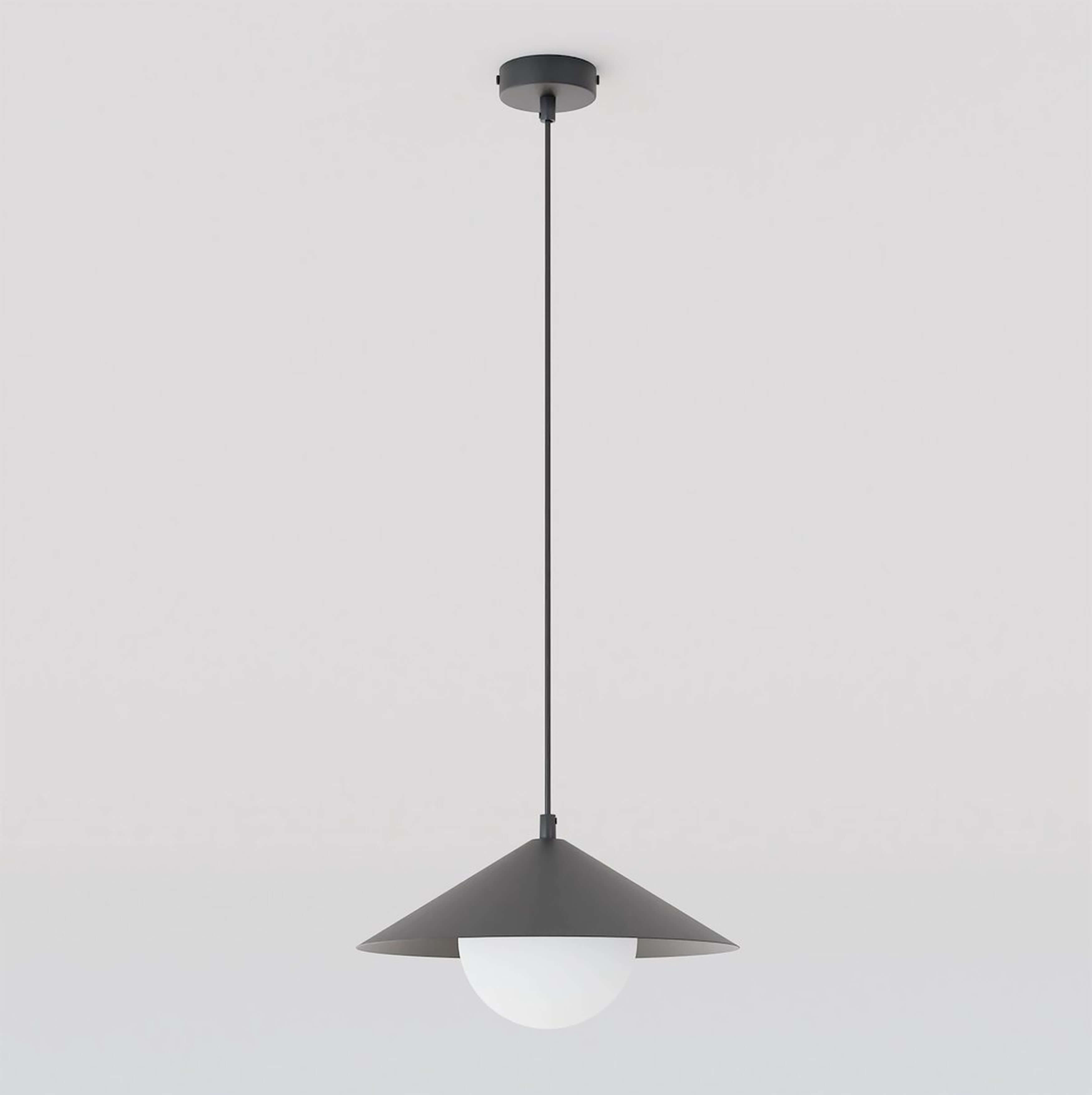 Emibig Mono lampe suspendue 1x10 W noir-opale 1722/1S