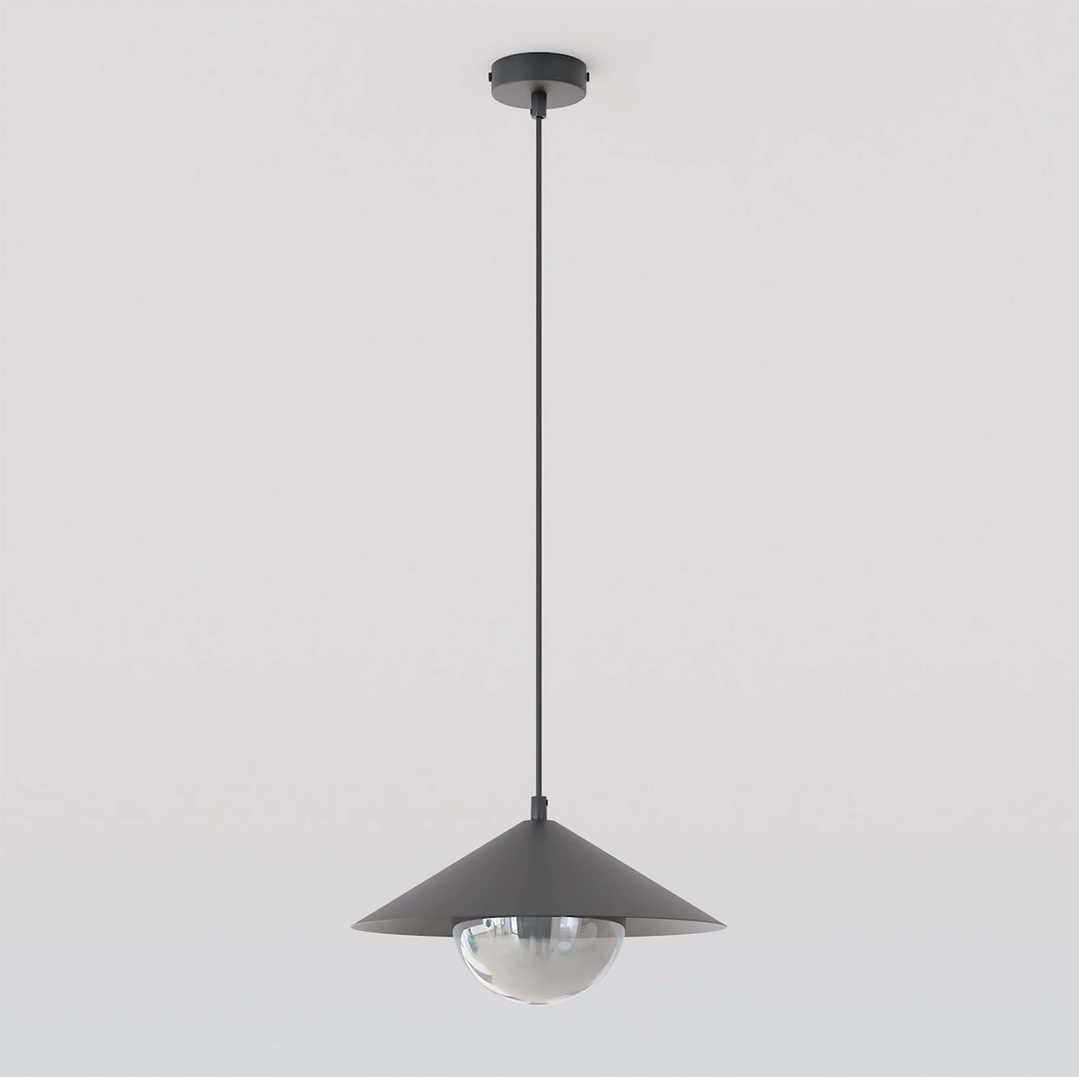 Emibig Mono lampe suspendue 1x10 W noir-opale 1721/1S
