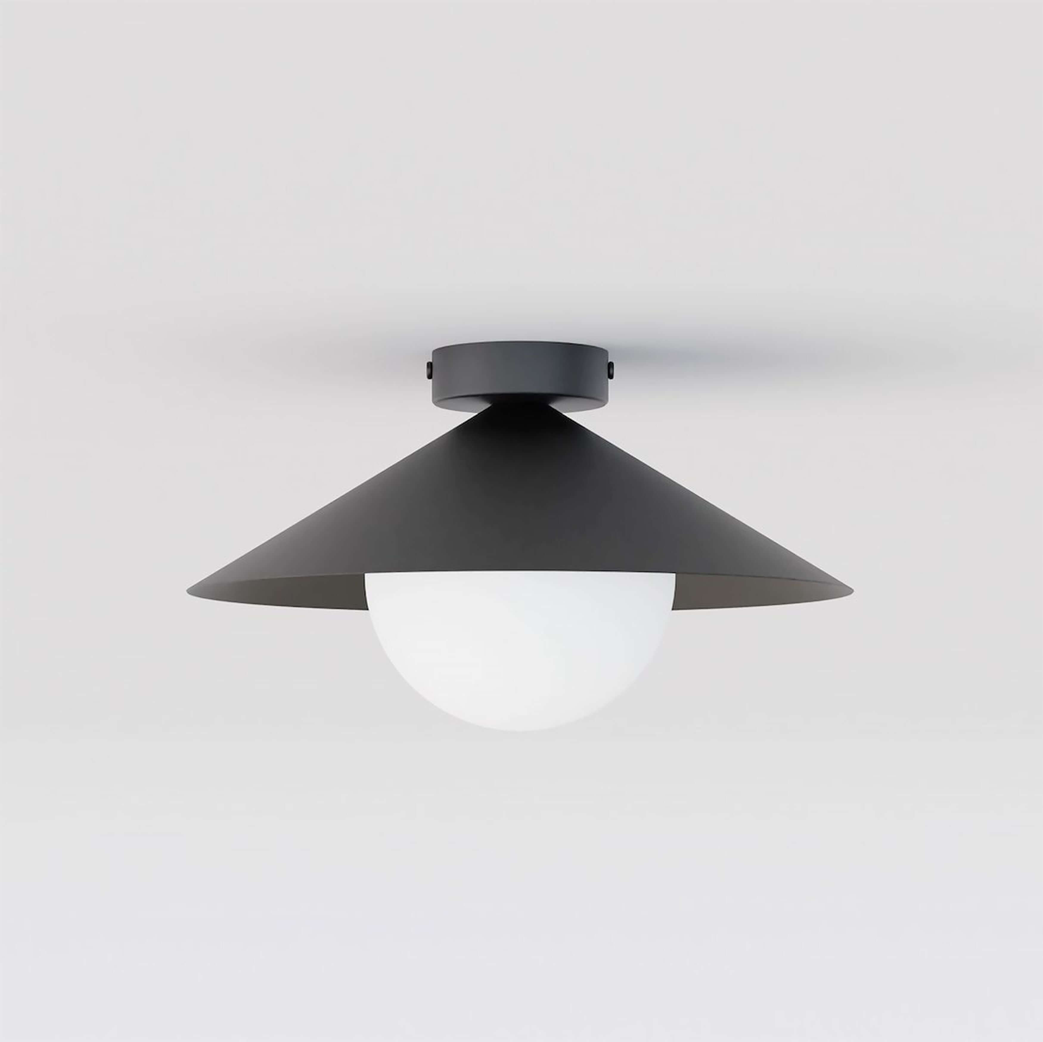 Emibig Mono plafonnier 1x10 W noir-opale 1717/1S