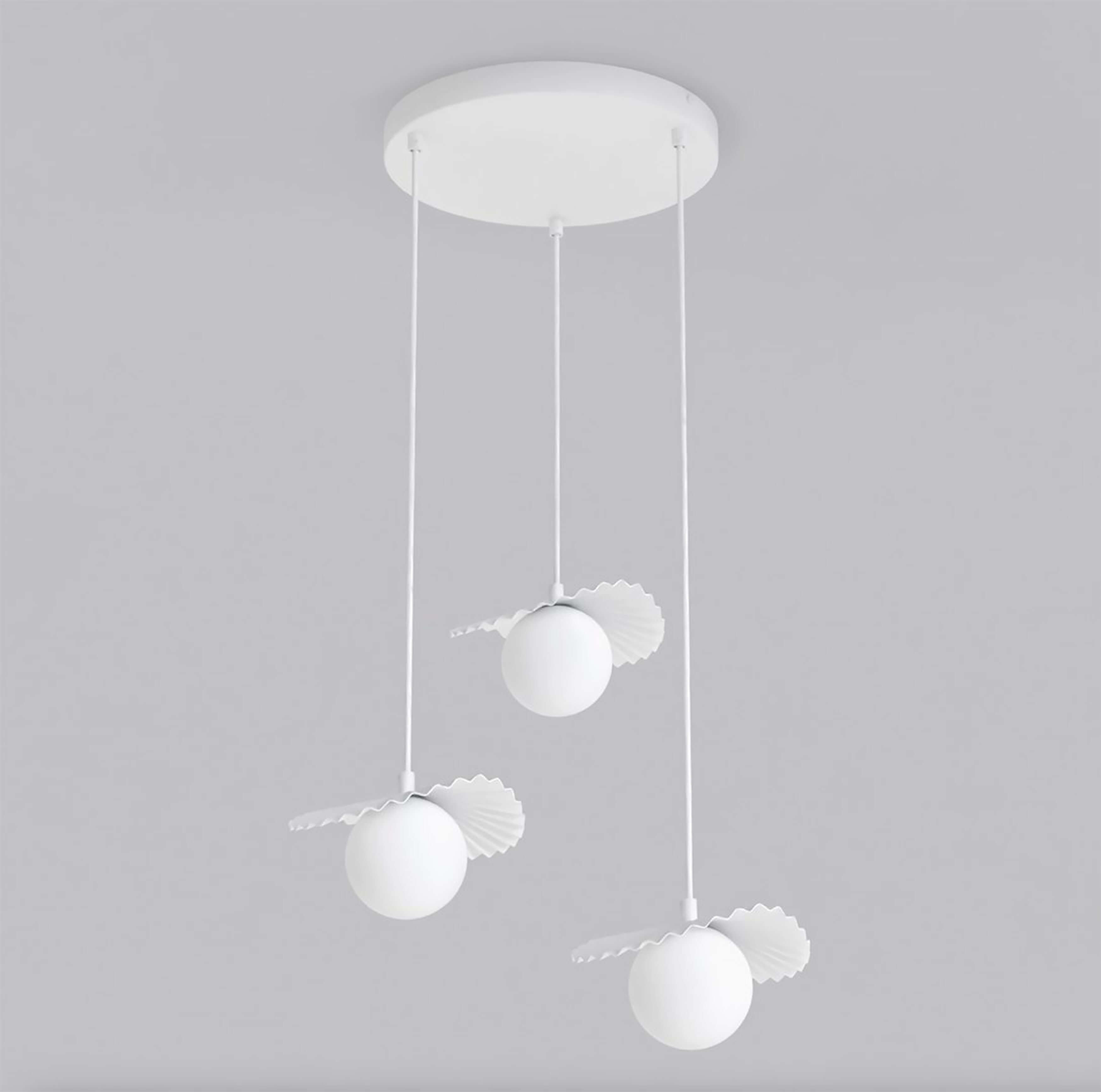 Emibig Flora lampe suspendue 3x8 W blanc-opale 1759/3