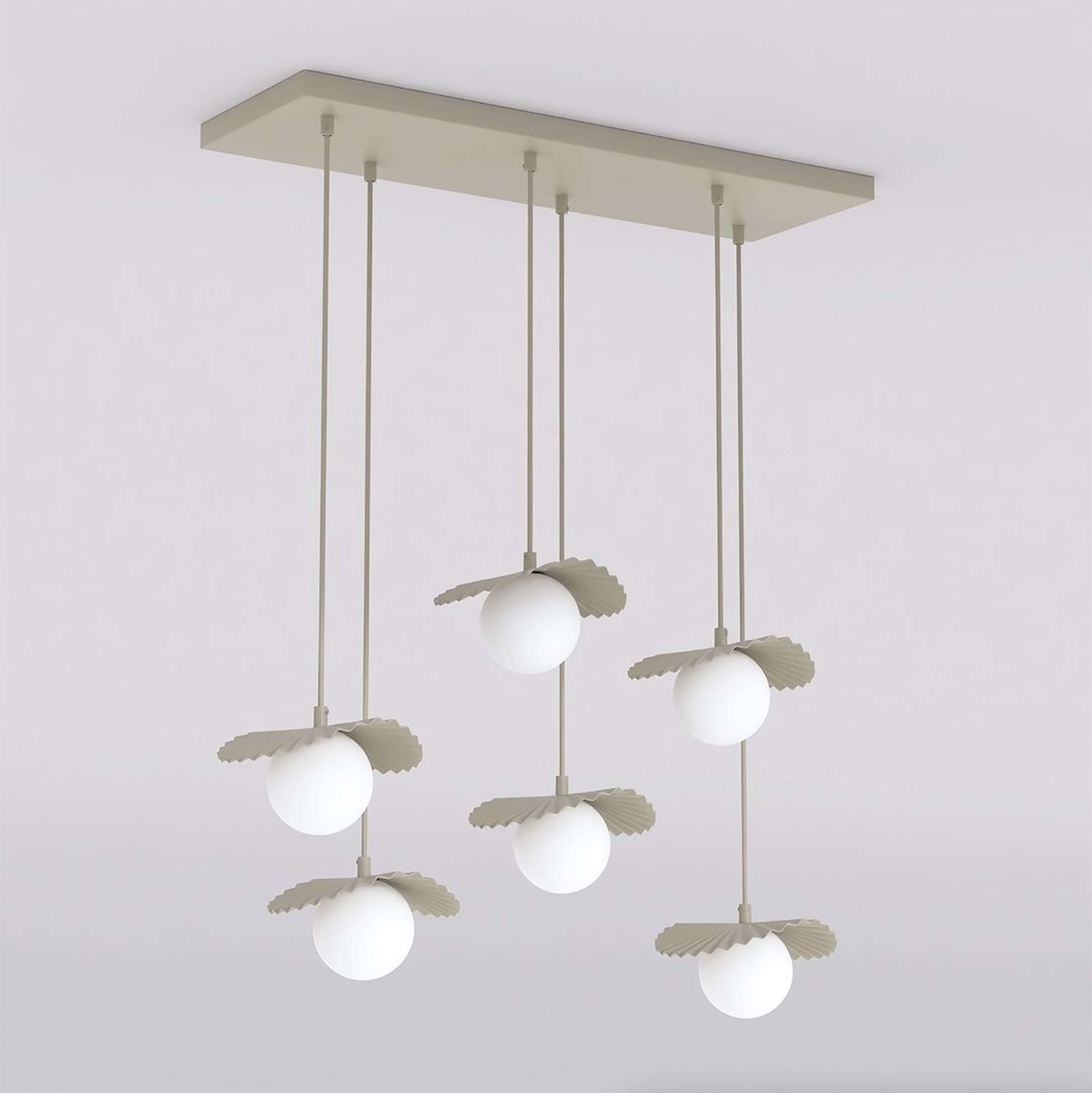 Emibig Flora lampe suspendue 6x8 W opale 1760/6