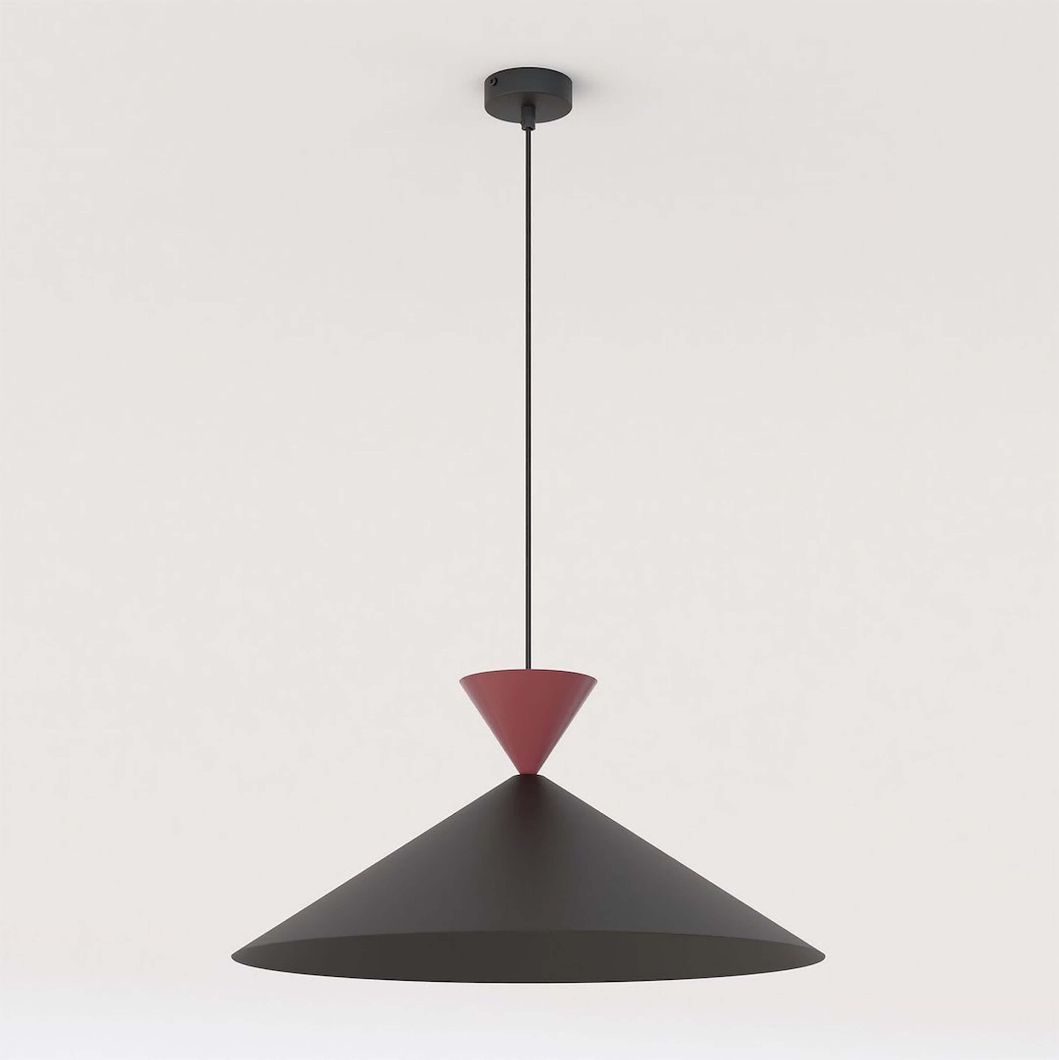 Emibig Ralf lampe suspendue 1x10 W noir-rouge 1744/1L