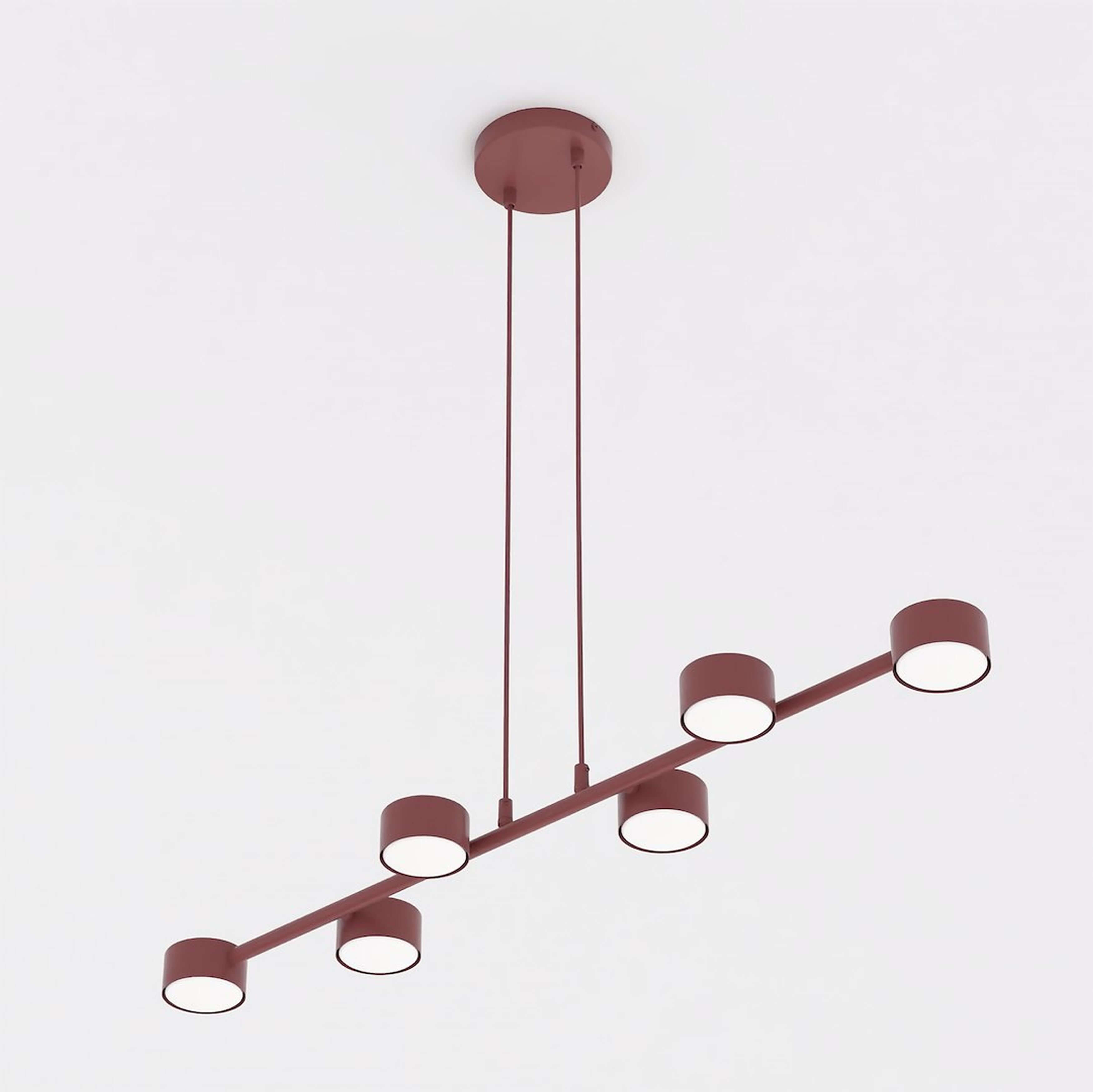 Emibig Megara lampe suspendue 6x10 W rouge 1706/6