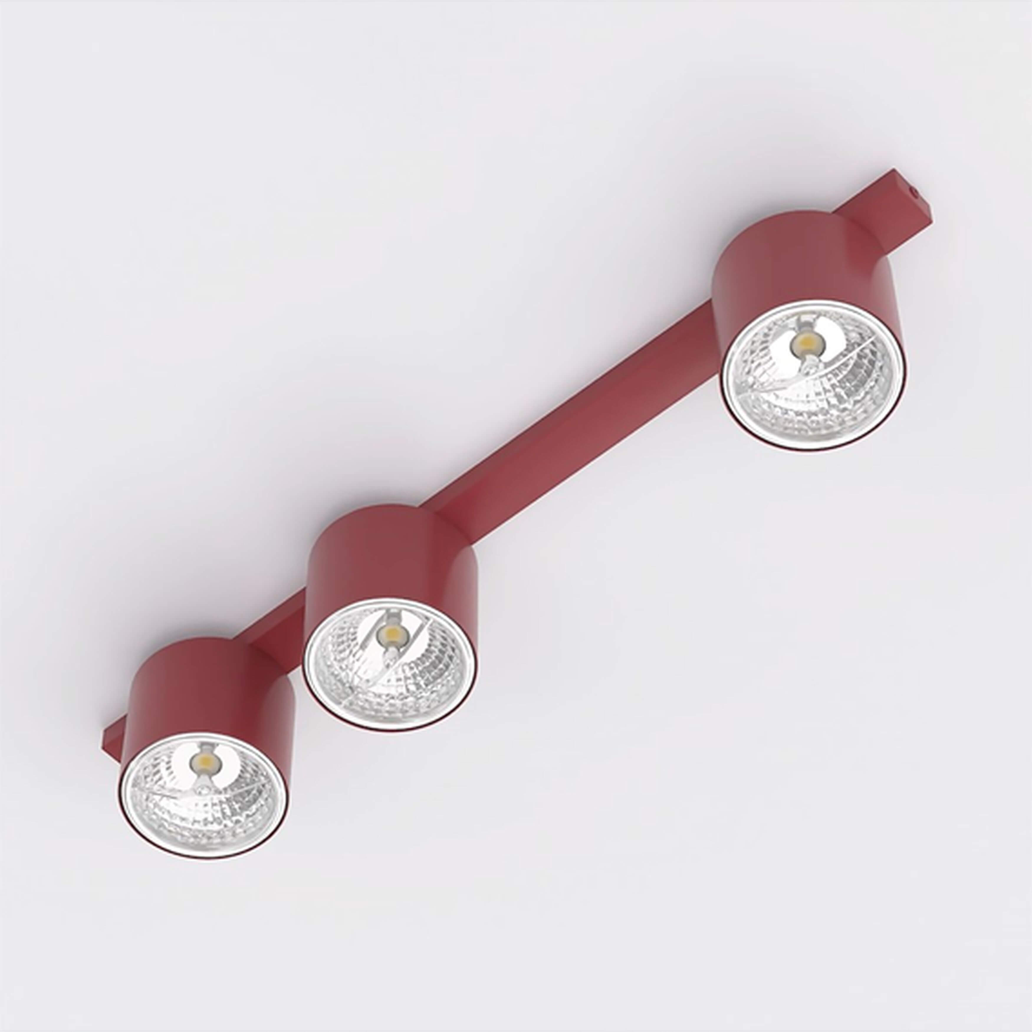 Emibig Nano plafonnier 3x10 W rouge 1697/3