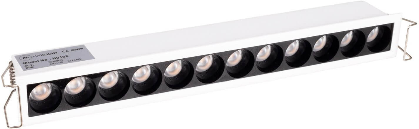 MaxLight X-Line plafonnier x15 W blanc-noir H0138