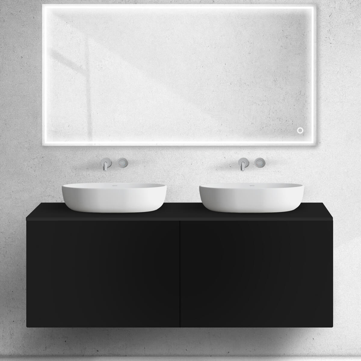Set armoire Oltens Lun 60040300, plan de travail suspendu Oltens Lun 63032300
