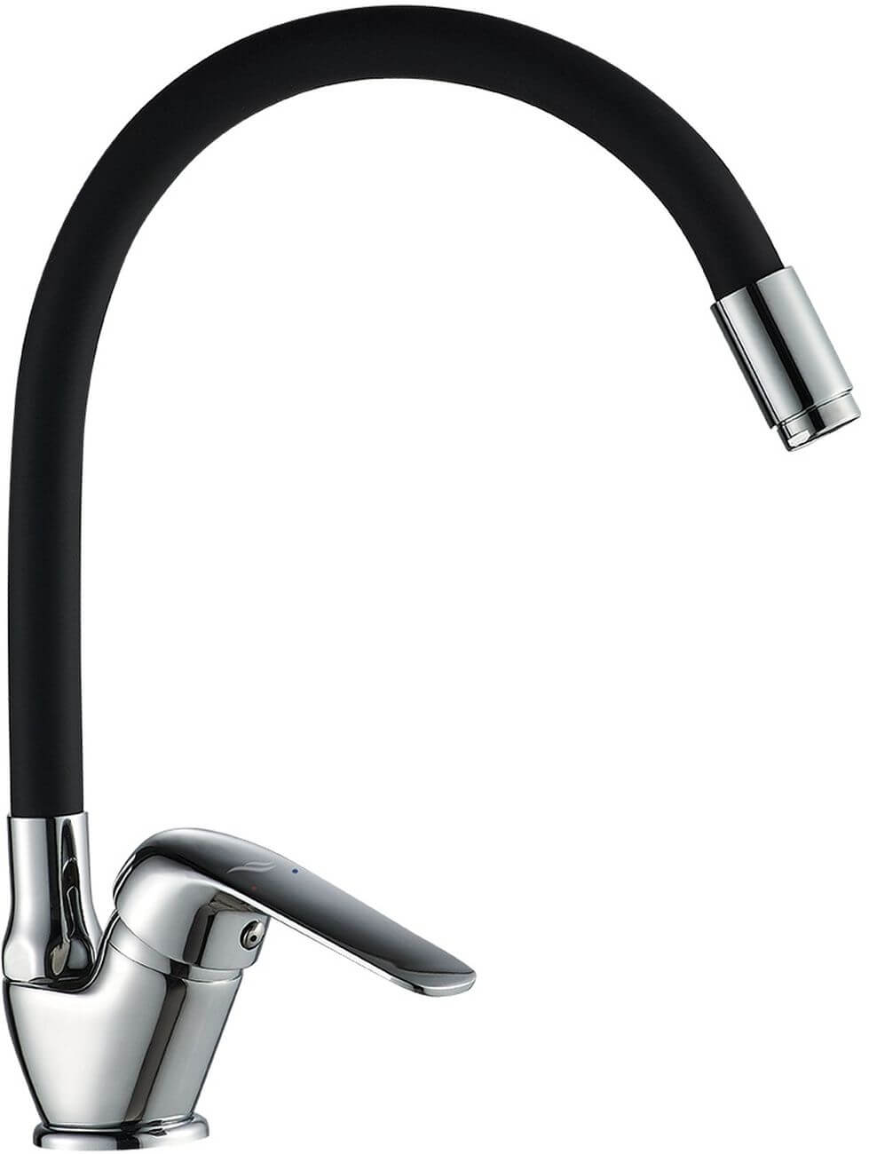 Kuchinox Elza mitigeur de cuisine sur pied chrome-noir BKE_767D