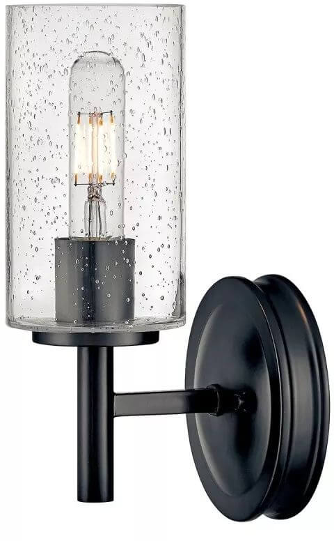 Elstead Lighting Collier applique murale 1x60 W noir-transparent HK-COLLIER1-BX