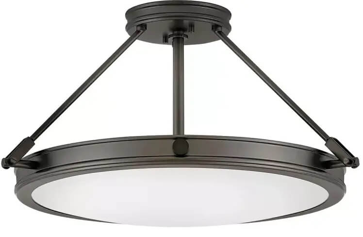 Elstead Lighting Collier plafonnier 3x40 W noir-opale HK-COLLIER-SF-S-BX