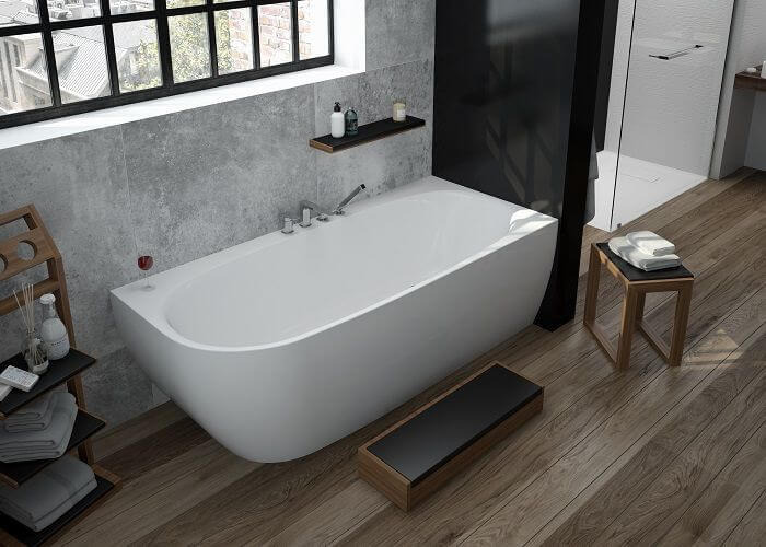 Hoesch iSensi baignoire autoportante 160x75 cm ovale blanc 3974.010