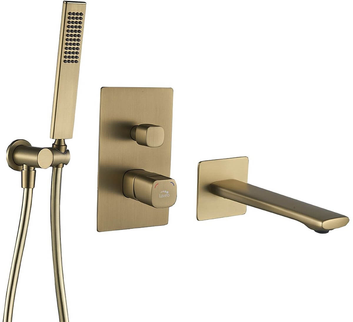 Laveo Tores ensemble de douche encastré doré BVT_G11P