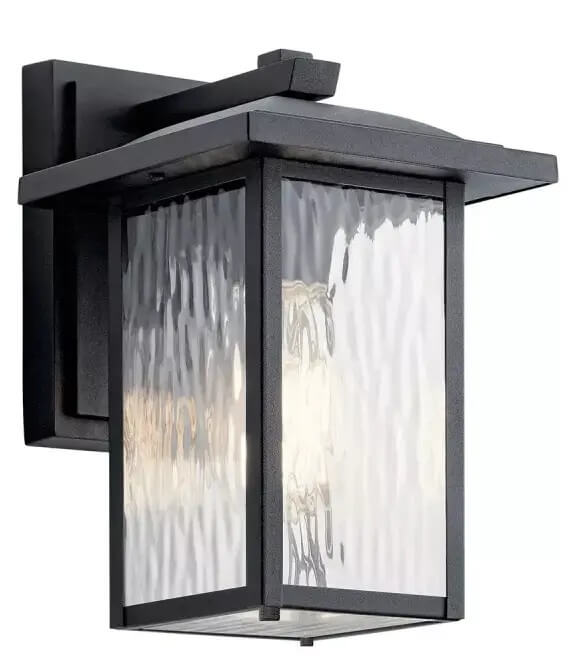 Elstead Lighting Cappanna applique murale extérieure 1x60 W noir-transparent KL-CAPPANNA-S-BKT