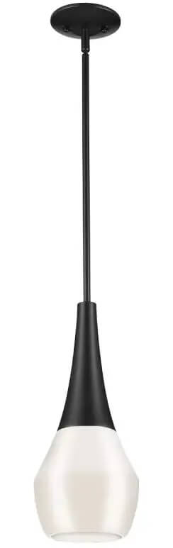 Elstead Lighting Deela lampe suspendue 1x60 W noir-opale KL-DEELA-P-BK