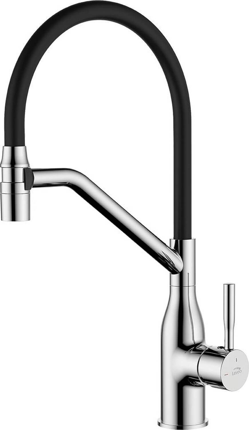 Laveo Colina mitigeur de cuisine sur pied chrome-noir BCO_778D