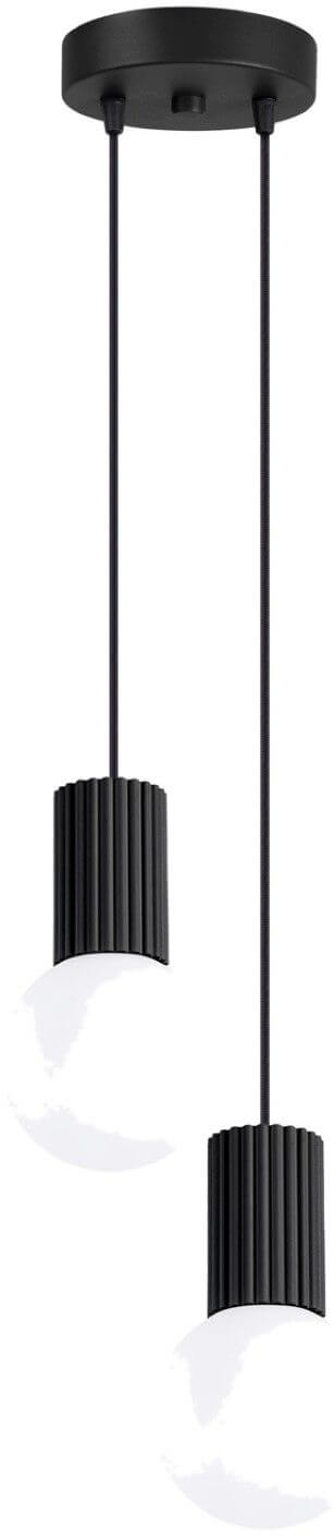 Sollux Lighting Halo lampe suspendue 2x8 W noir SL.1972
