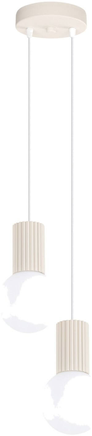 Sollux Lighting Halo lampe suspendue 2x8 W beige SL.1973