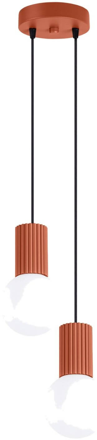 Sollux Lighting Halo lampe suspendue 2x8 W rouge SL.1975