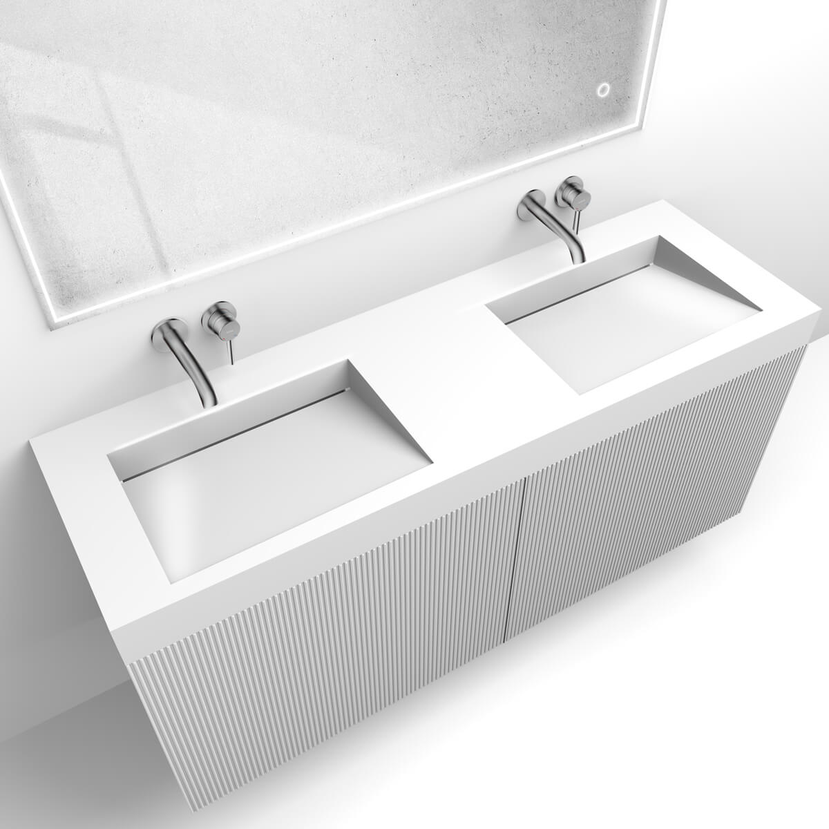 Set lavabo Oltens Stila 40005000, armoire Oltens Lun Rila 60039000