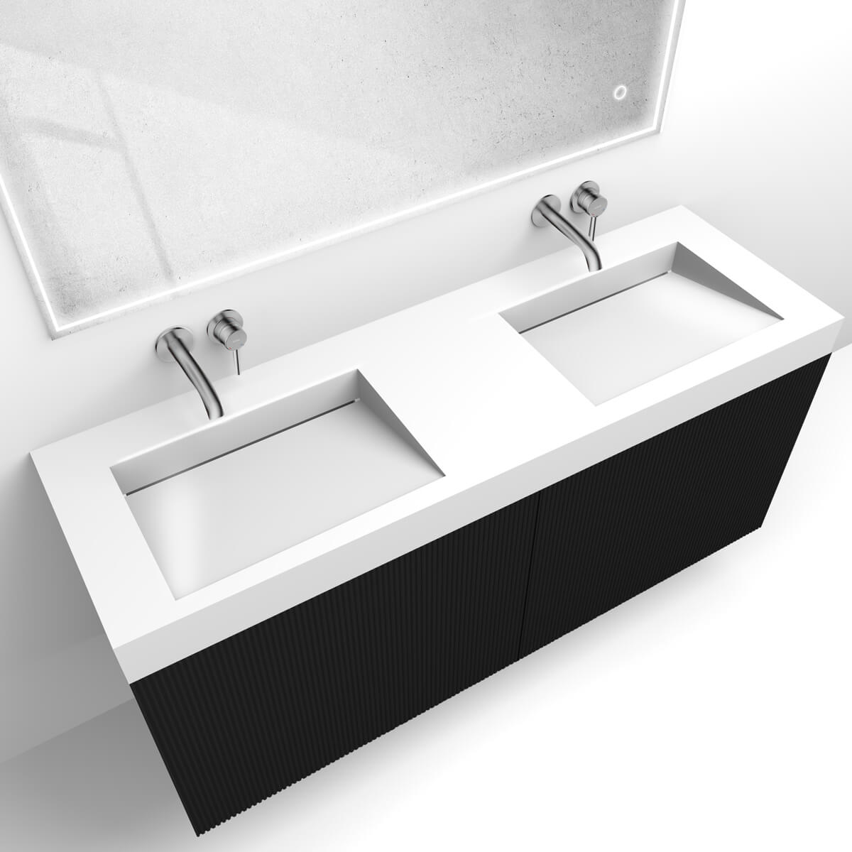 Set lavabo Oltens Stila 40005000, armoire Oltens Lun Rila 60039300