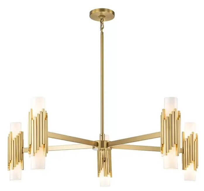 Elstead Lighting Marvele lampe suspendue x40 W laiton-opale MARVELE10-AB-OPAL