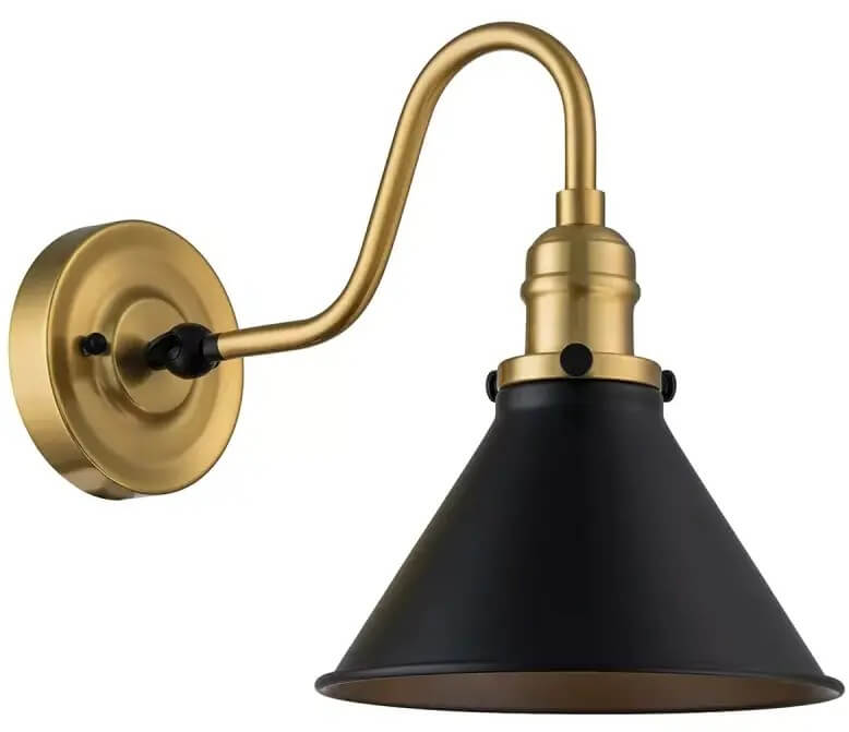 Elstead Lighting Provence applique murale 1x60 W noir-laiton PV1-AB-MB