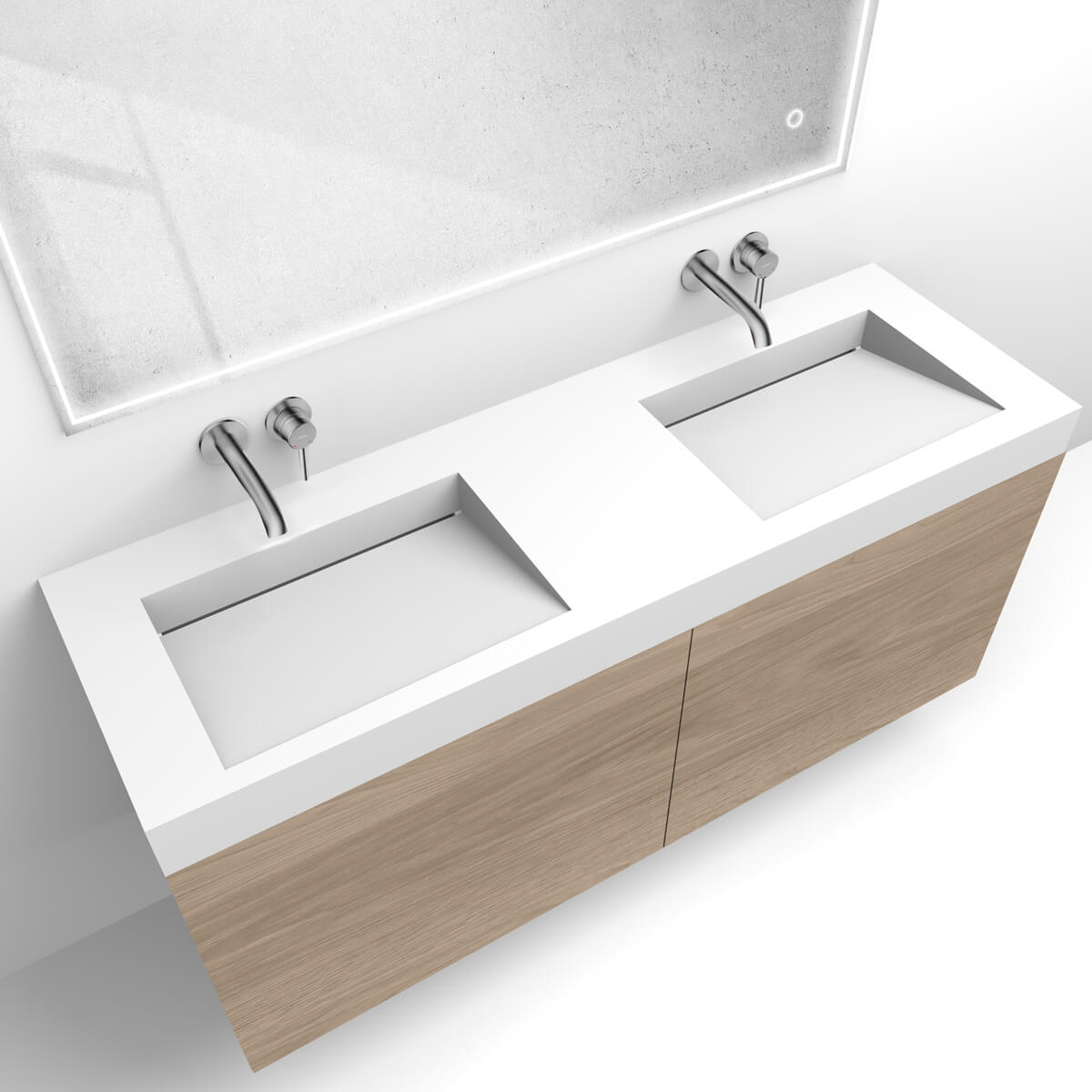 Set lavabo Oltens Stila 40005900, armoire Oltens Lun 60040060