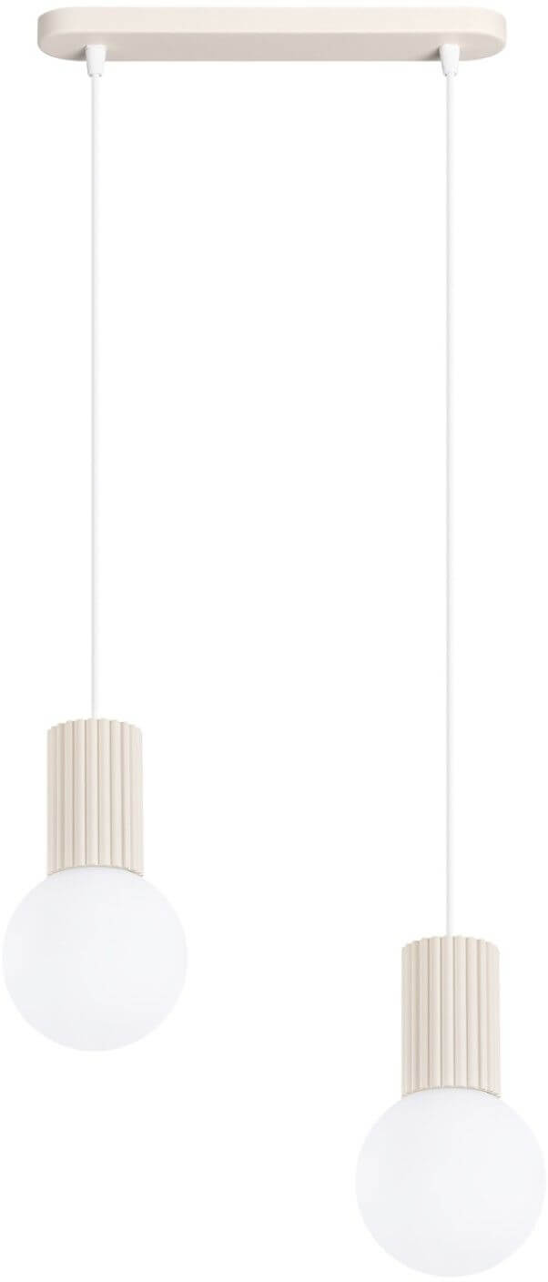Sollux Lighting Halo lampe suspendue 2x8 W beige SL.1983