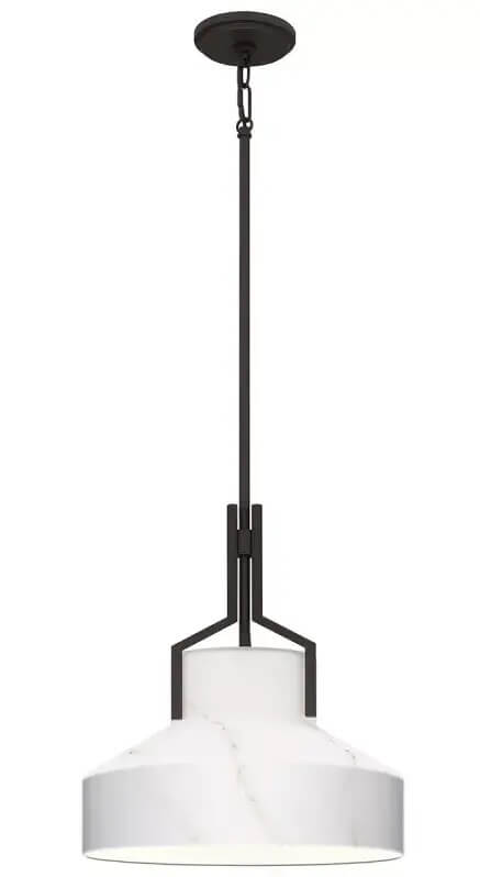 Elstead Lighting Brecken lampe suspendue 2x60 W marron-opale QZ-BRECKEN-2P-OZ-ABG