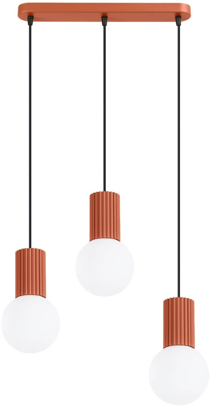 Sollux Lighting Halo lampe suspendue 3x8 W rouge SL.1995