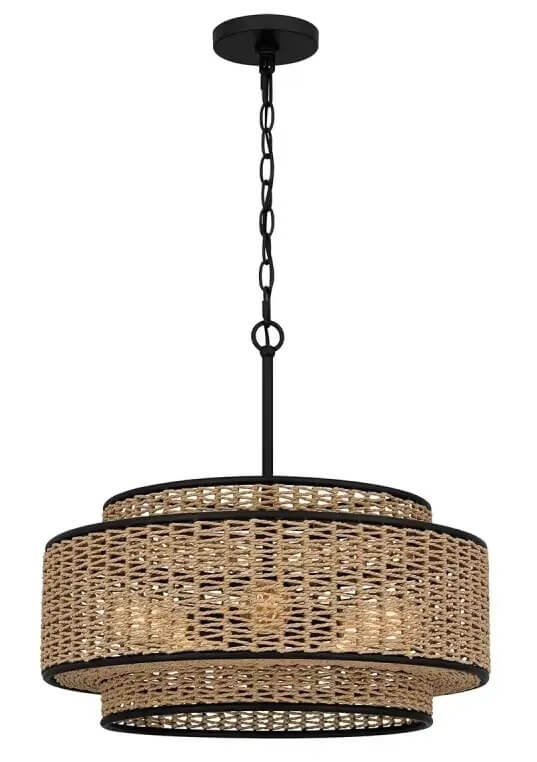 Elstead Lighting Teton lampe suspendue 1x60 W noir-marron QZ-TETON-5P-MBK