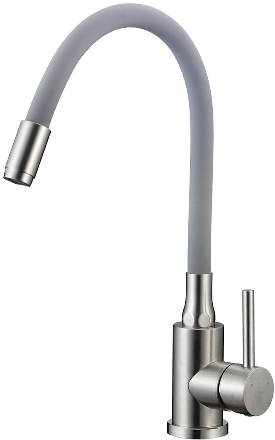 Kuchinox Navira mitigeur de cuisine sur pied acier inoxydable-graphite/gris B53_961A