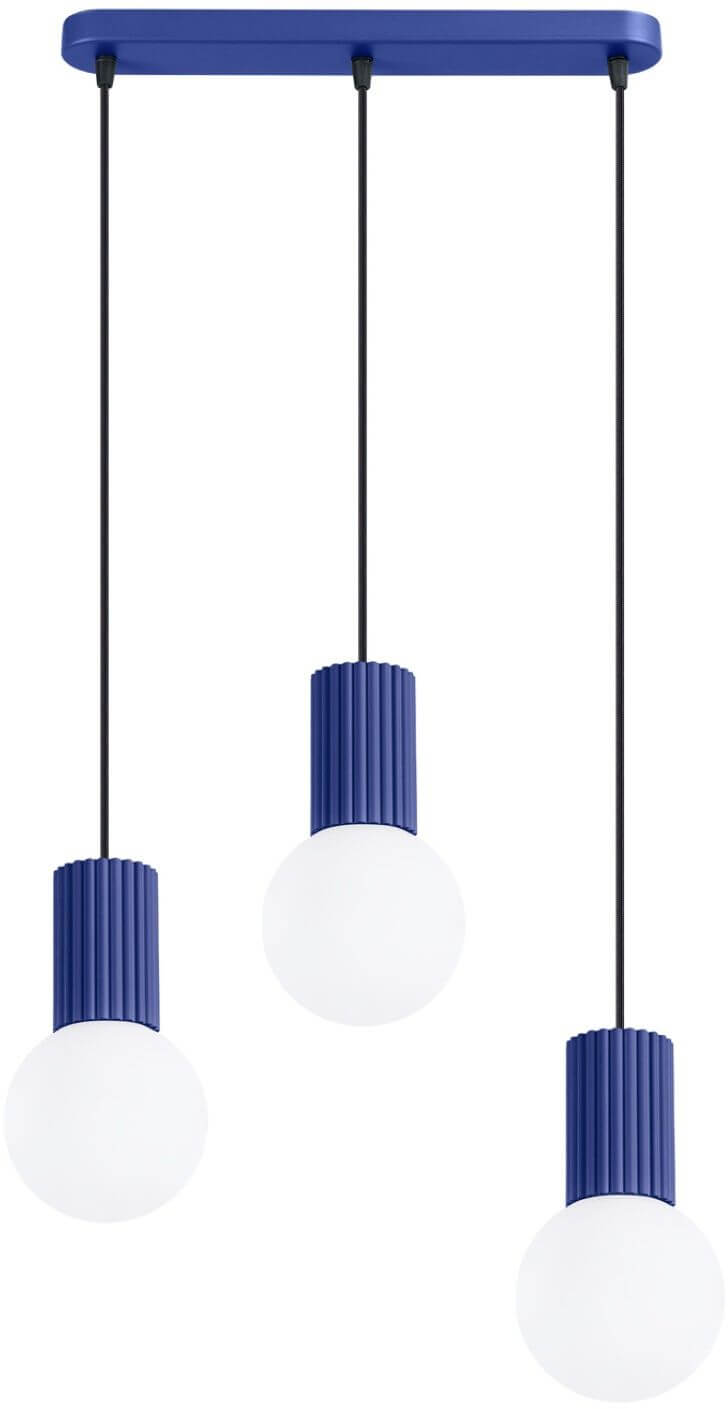 Sollux Lighting Halo lampe suspendue 3x8 W bleu SL.1997