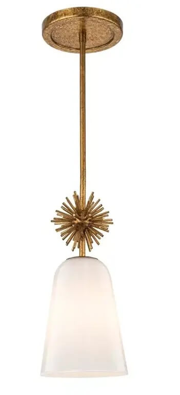 Elstead Lighting Staring lampe suspendue 1x40 W doré-opale STARING-MP-DG-OPAL