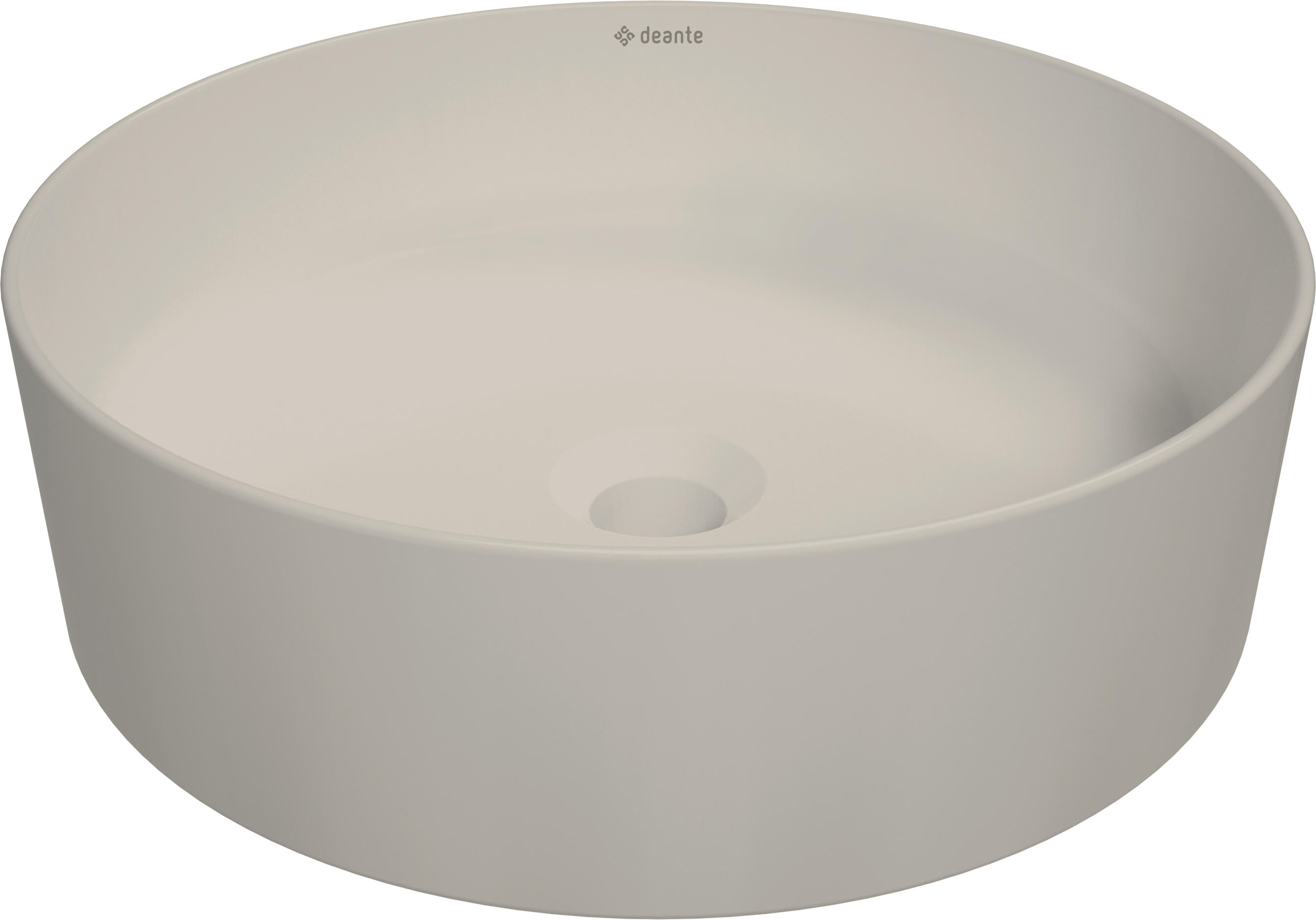 Deante Round lavabo 40x40 cm ronde à poser marron/beige mat CGR_5U4S