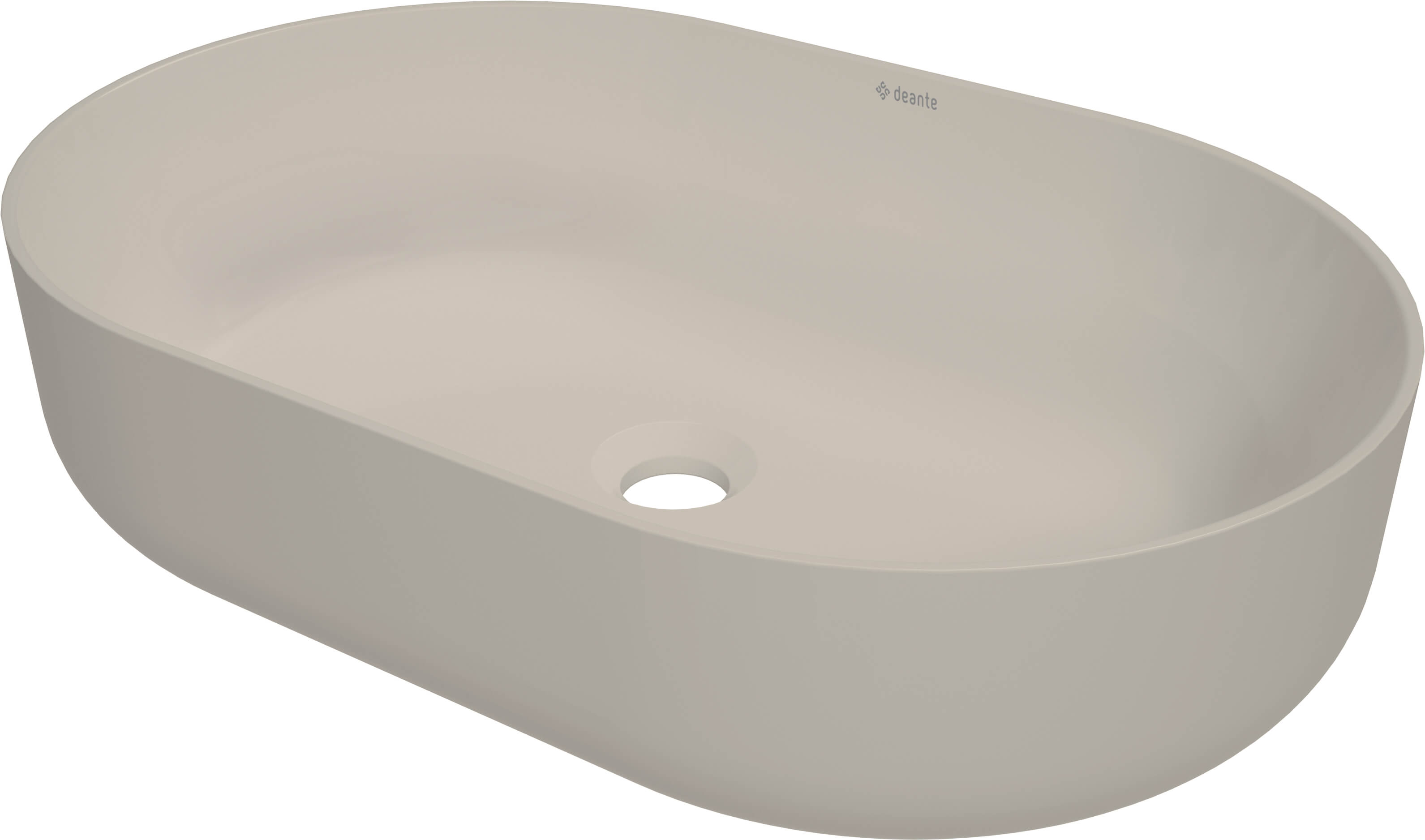 Deante Round lavabo 58x38 cm ovale à poser marron/beige mat CGR_5U6S