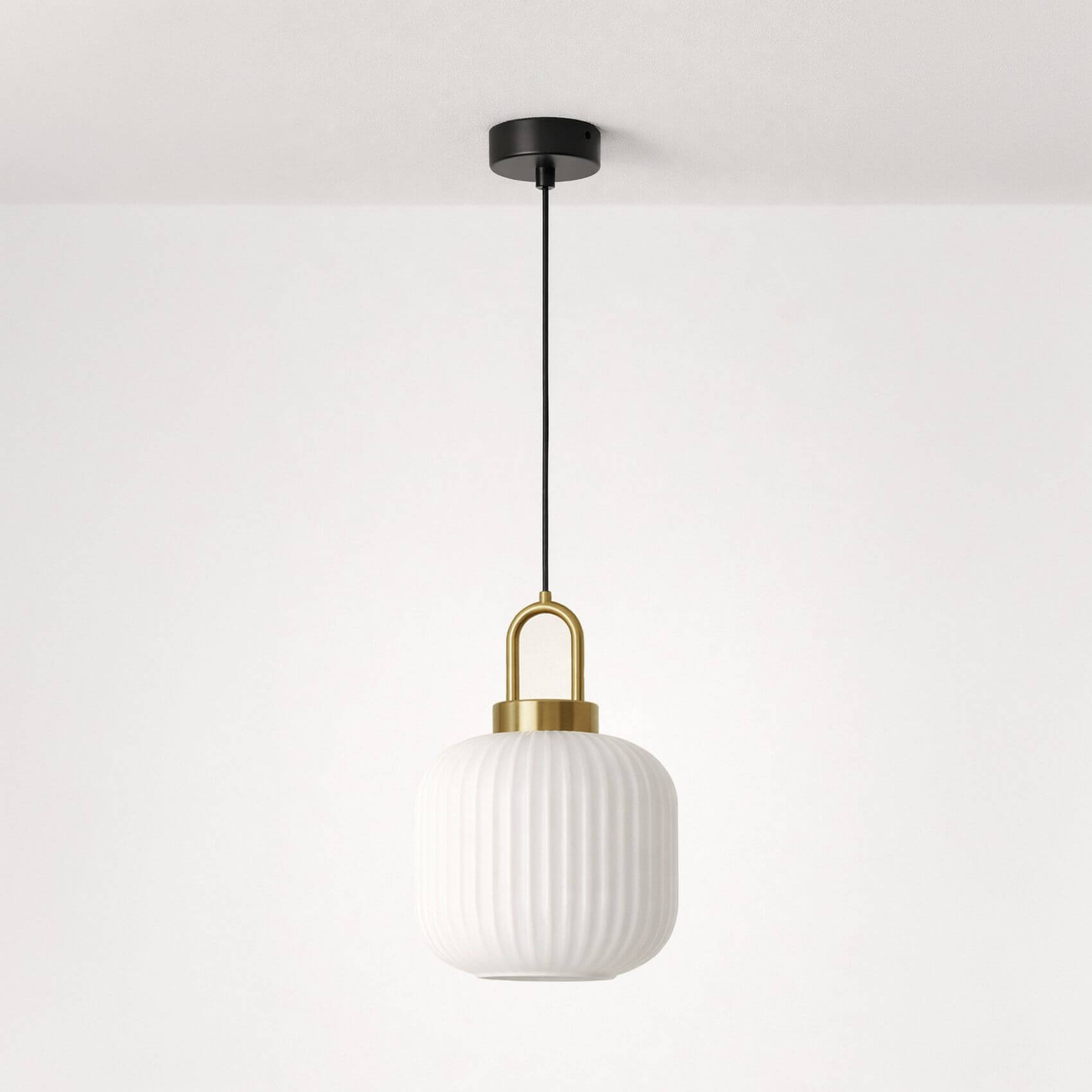 Kaja Diop lampe suspendue 1x15 W blanc-noir-patine K-5891