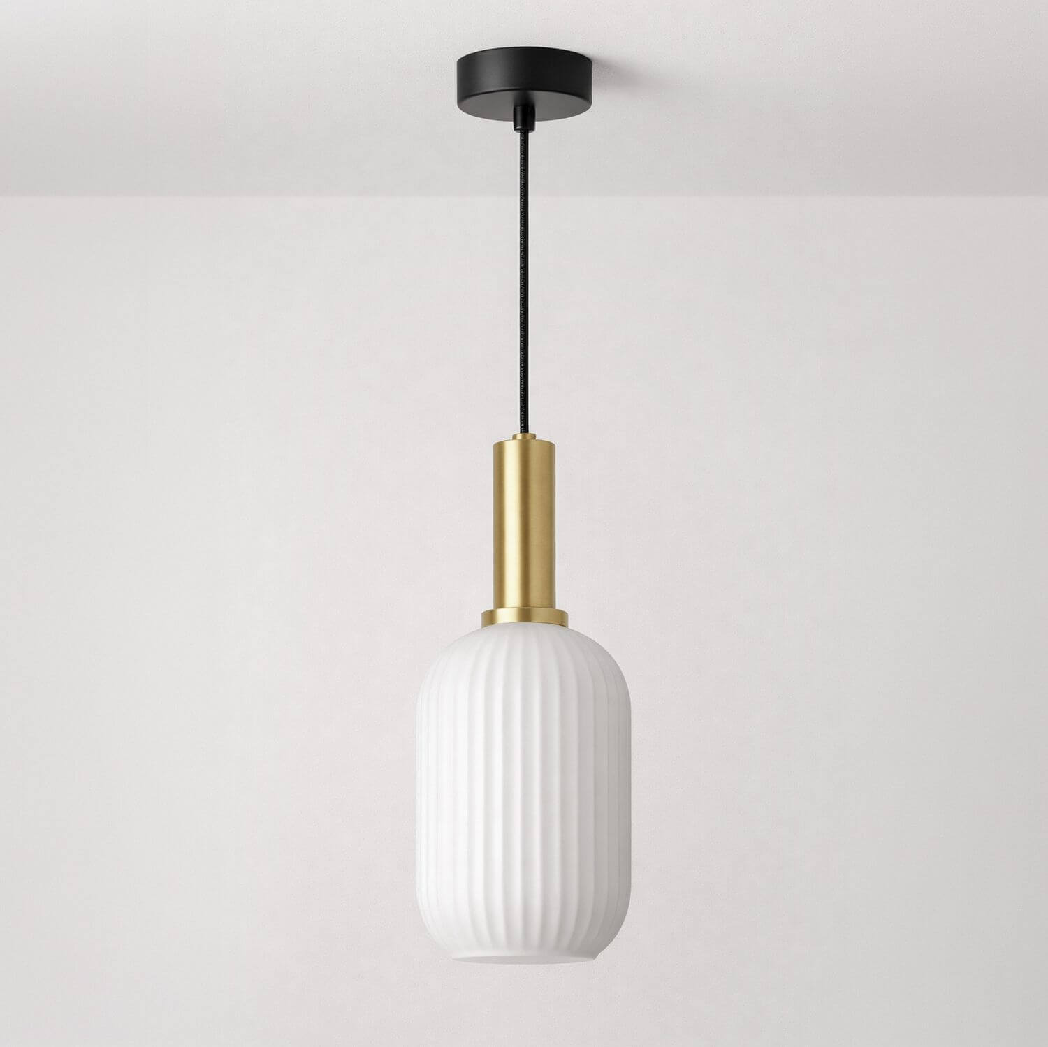 Kaja Fiore lampe suspendue 1x15 W blanc-noir-patine K-5880