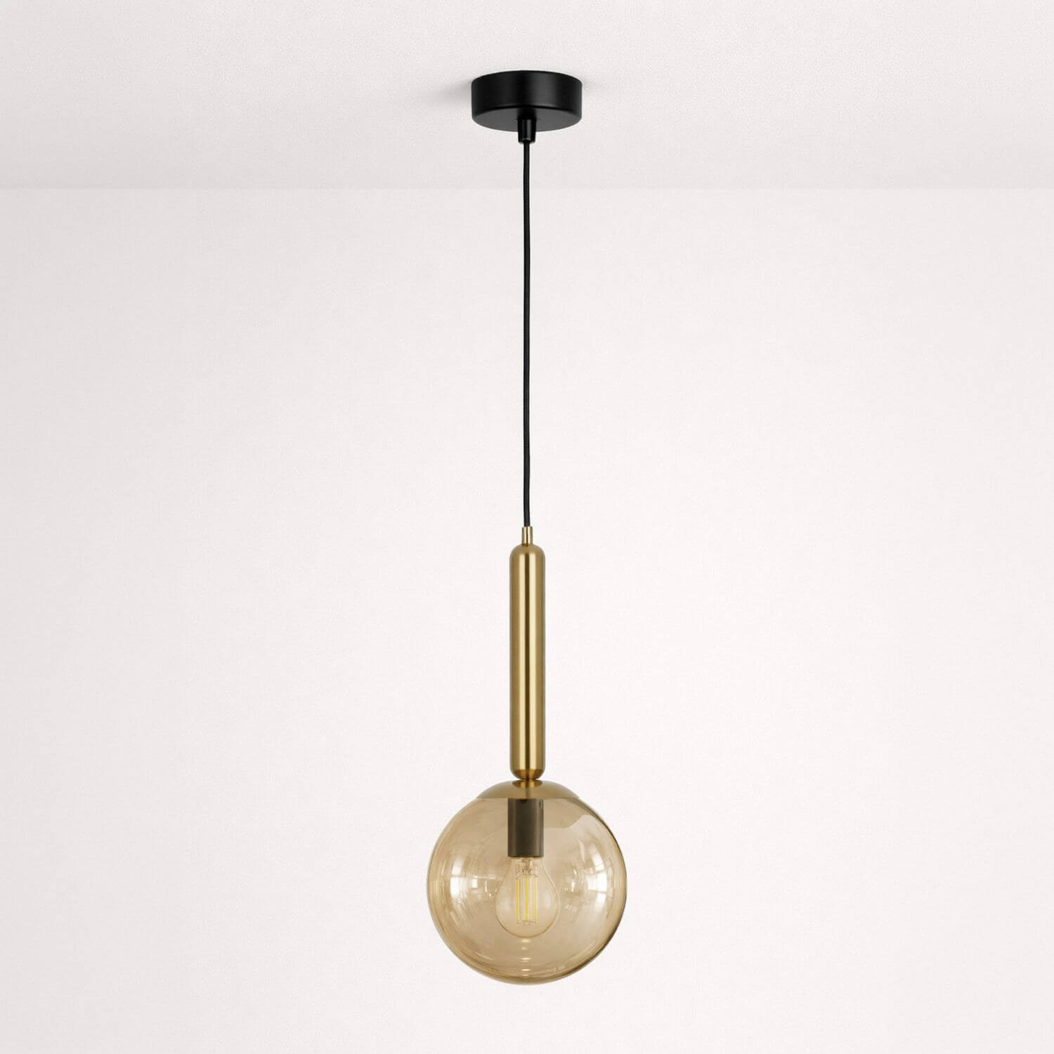 Kaja Yuki lampe suspendue 1x10 W noir-patine-ambre K-5865