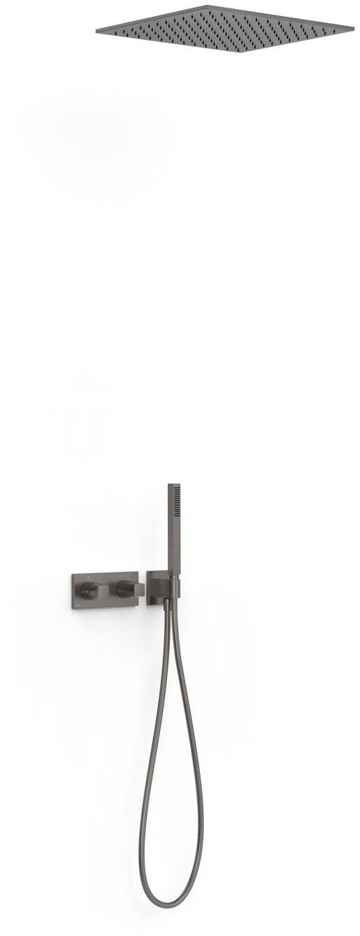 Tres B-System ensemble de douche encastré avec thermostat oui graphite 30725206GR